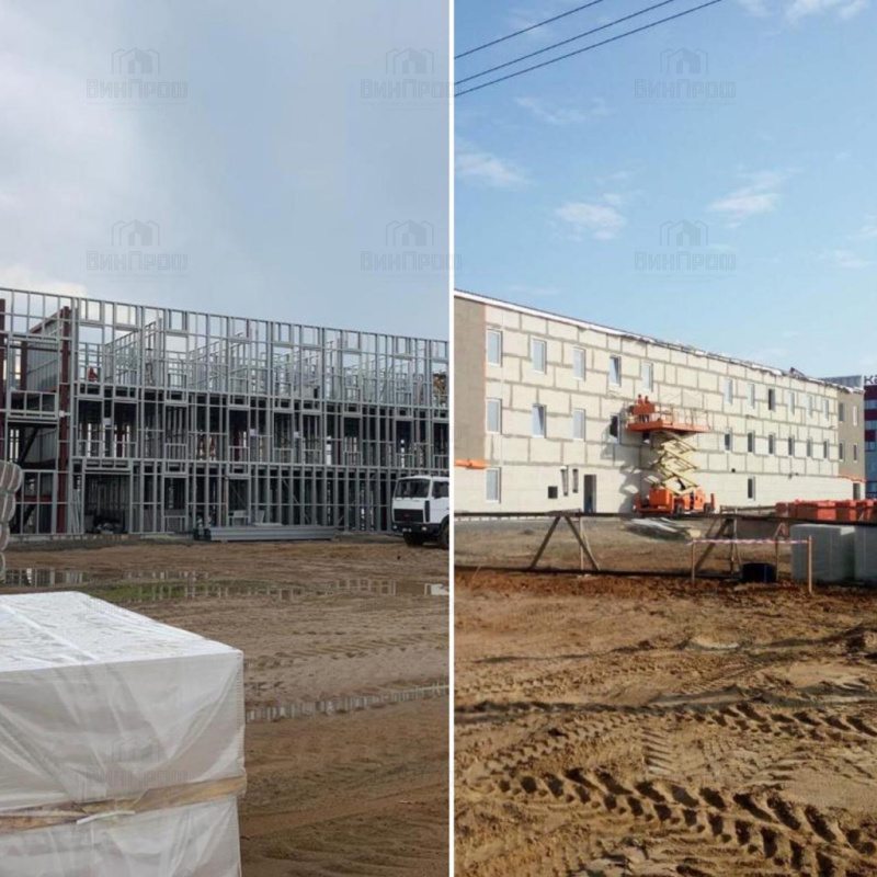 Продолжается строительство офисного здания по технологии ЛСТК из комплектных систем КНАУФ и ВИНПРОФ®