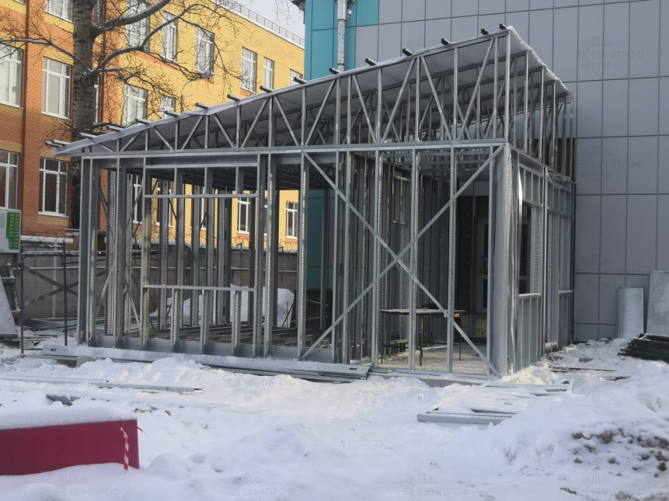 Пристройка к медицинскому центру из ЛСТК